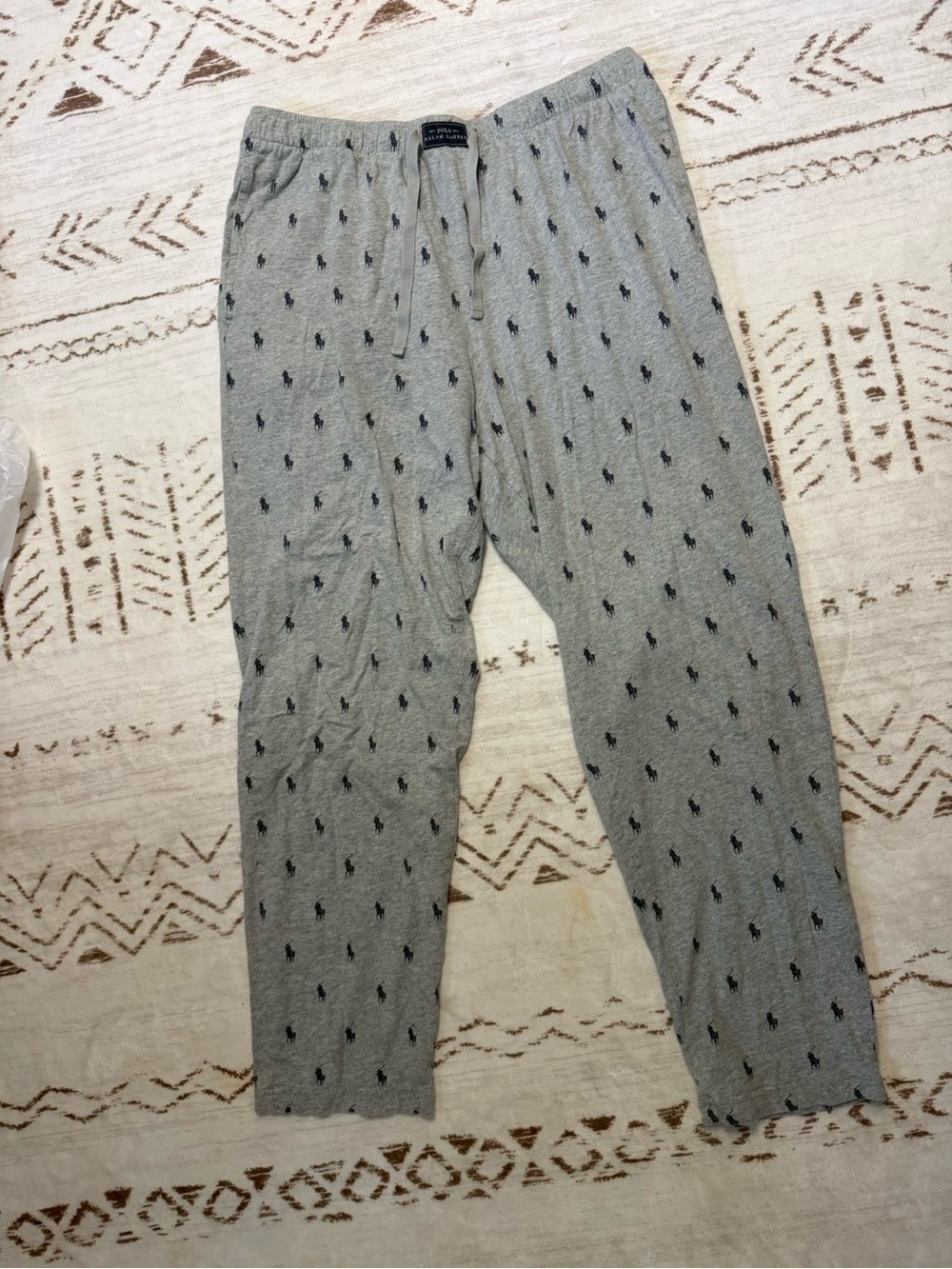 Polo Ralph Lauren Mens L Gray Pony Logo Lounge Pajama Pants - Picture 2 of 5